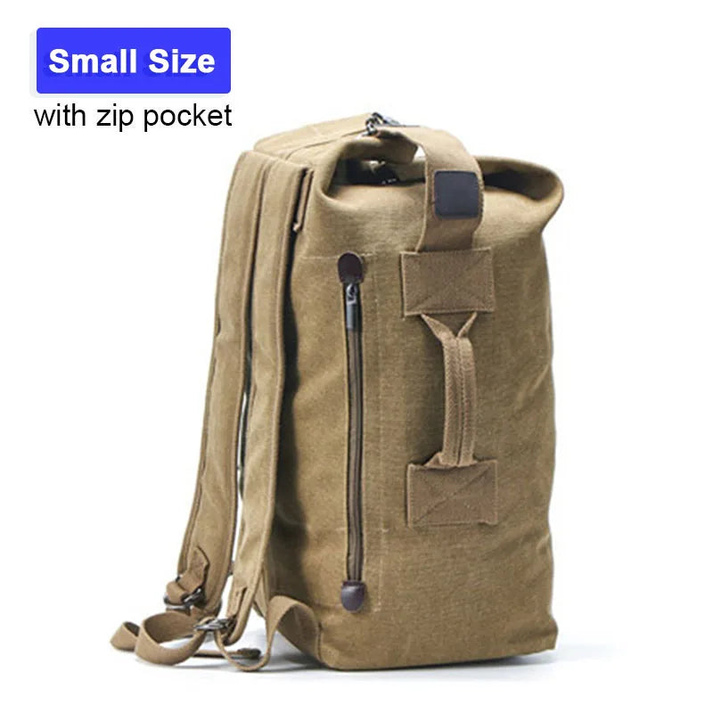 Outdoor Travel Bag Backpack Man Light weight Canvas Bucket Shoulder Bags