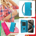 Embossed Zipper Leather Case for Samsung GalaxyS25Ultra S24 S23 S22 S21 S20 S10 S9 S8 Plus FE M33 NOTE10 Series Wallet Cover