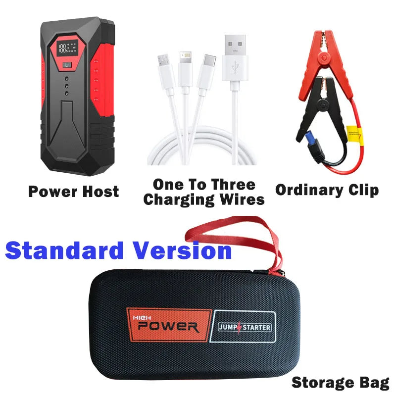 Portable Car Jump Starter Power Bank Car Booster Charger 12V Starting Device Petrol Diesel Car Emergency Booster 18800mAh