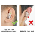 JINGHAO Hearing Aids Sound Amplifier Rechargeable Sound Enhance For Elderly Father Mother Gift Beige