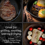 10" Pre-Seasoned Cast Iron Skillet With Pouring Lip For Cooking Bake Cake Barbecue Non-Stick Pan Heavy Duty Frying Pan Oven Safe