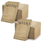 100/200PCS Brown kraft Paper Seed Packets Self-adhesive Storage Seed Coin Bags Envelopes for Plant Flower Vegetable Collection