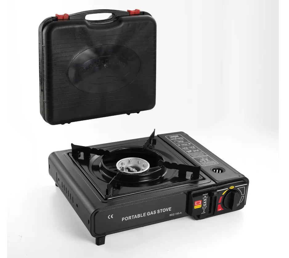 Portable outdoor gas stove, suitable for camping, barbecue cooking and household use. Compact, lightweight and durable gas stove