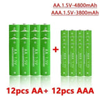 1.5V Rechargeable AA AAA 4.8-3.8Ah Battery For Torch Toys Clock MP3 Player Replace Ni-Mh Battery Delivery within 15-25 days