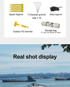 Sonuto Outdoor 3-4P One-Touch Camping Tent Quick Automatic Opening Beach Fishing Tent Family Travel Picnic Park Anti-UV Shade