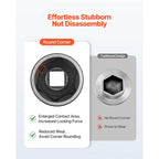 VEVOR 1/4, 3/8 & 1/2 Inch Drive Impact Socket Set, 210-Piece Full Metric/Standard with Extensions & Universal Joint, 3 Cases