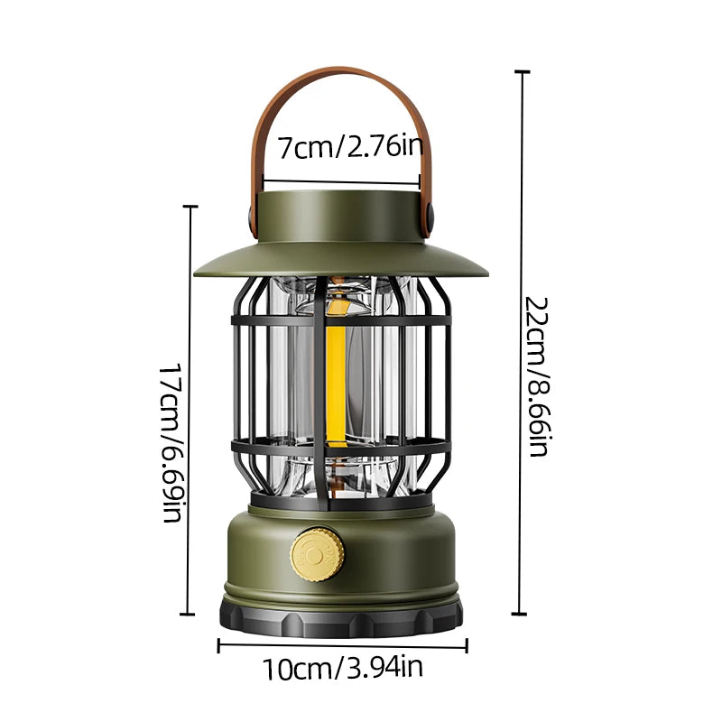 2-in-1 Solar USB Camping Lantern Ultra-Bright LED 360° Hanging Light Portable Design for Tent Hiking Emergencies Function Lamps