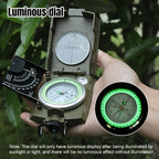 Multifunctional Luminous Dial Waterproof Anti-fog Accurate Compass For Hiking Camp
