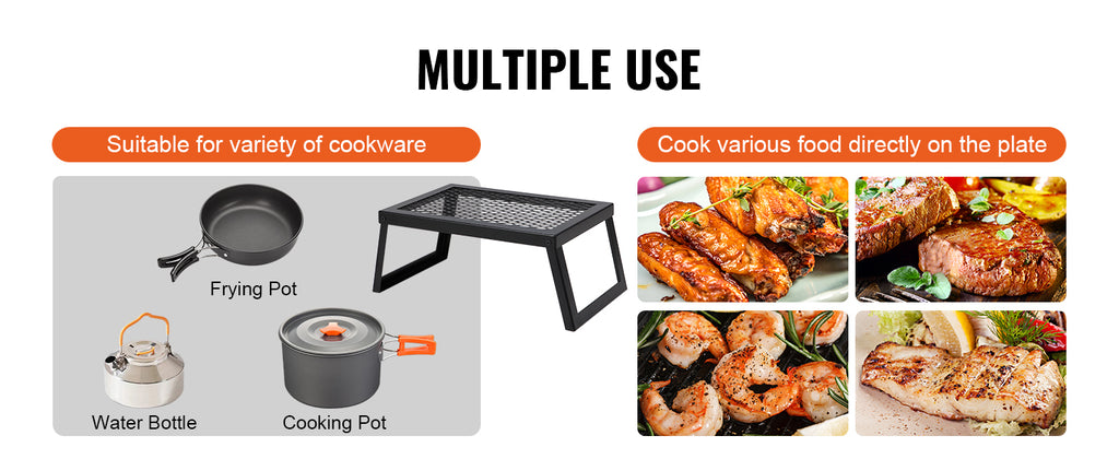 SucceBuy 18/24in Barbecue Charcoal Grill Outdoor Home Appliance for Outdoor Cooking Camping Picnics Beach