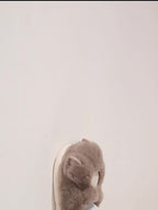 Kawaii Cat Plush Slippers, Warm Fuzzy Slip-On Mules for Women, Cozy Home Slippers