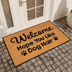 Non-Slip, Quick-Dry Dog Lover Doormat "Welcome Like You Hair" - 1pc, Absorbent, Dirt-Resistant, Rectangular Welcome Mat for Indoor/Outdoor Use, 16x24in/20x31.5in, TPR & Polyester, Hand Wash Only