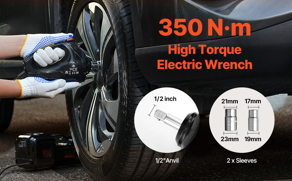 SucceBuy 5T Electric Car Jack Electric Scissor Jack 12V Tire Changer with Electric Impact Wrench & LED Light for Sedan SUV Truck