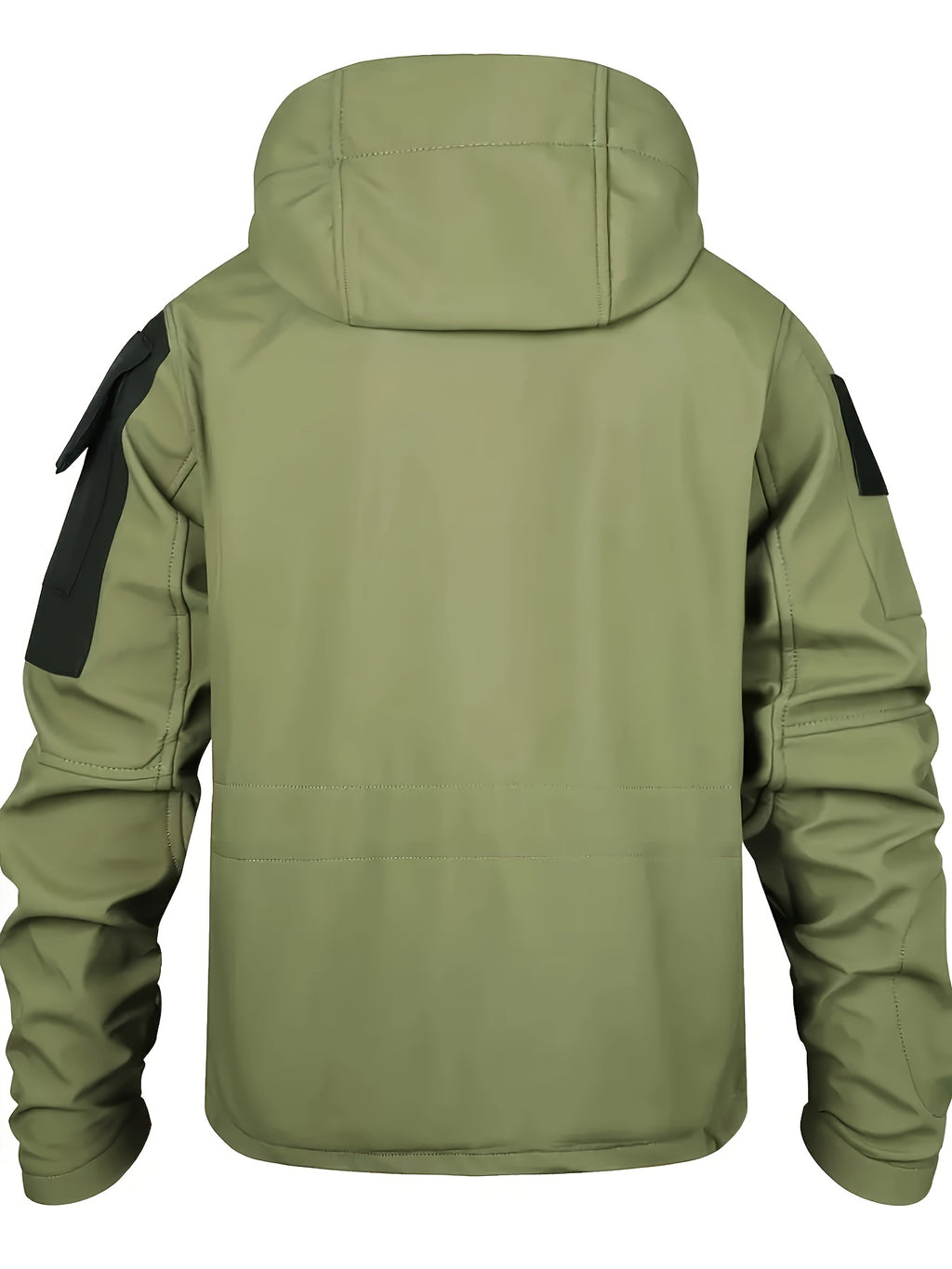 Men's 2pcs Fleece-Lined Hooded Jacket & Pants Set - Windproof Softshell Winter Clothing, Full-Zip Mummy-Like Zipper, Multi-Pocket Shell (Grey/Black) for Skiing, Hiking, Snow Sports - Thermal Outfit, Mens Clothes, Workwear For