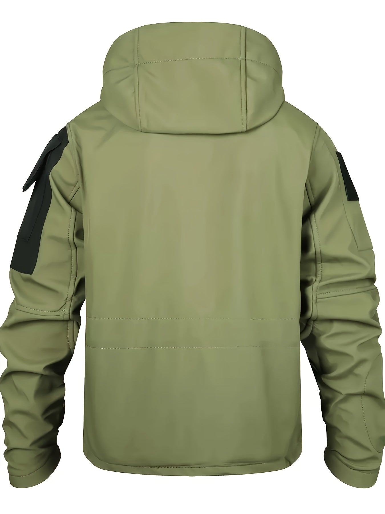 Men's 2pcs Fleece-Lined Hooded Jacket & Pants Set - Windproof Softshell Winter Clothing, Full-Zip Mummy-Like Zipper, Multi-Pocket Shell (Grey/Black) for Skiing, Hiking, Snow Sports - Thermal Outfit, Mens Clothes, Workwear For